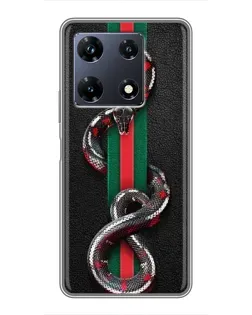 Чехол для Infinix Note 30 Pro с картинкой «Gucci — змея на полосе»
