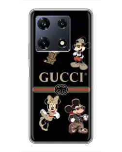 Чехол для Infinix Note 30 Pro с картинкой «Gucci — герои Disney и монограмма»