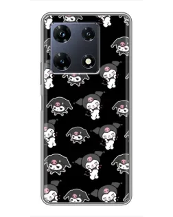 Чехол для Infinix Note 30 Pro с картинкой «Черный паттерн Kuromi» Чехол для Infinix Note 30 Pro с картинкой «Черный паттерн Kuromi»
