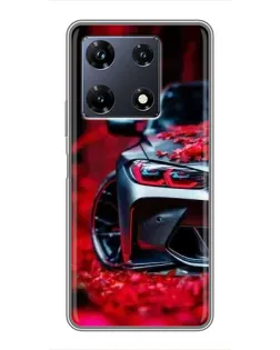 Чохол для Infinix Note 30 Pro з картинкою «Спортивна BMW та квіти» Чохол для Infinix Note 30 Pro з картинкою «Спортивна BMW та квіти»