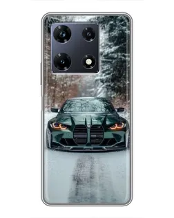 Чохол для Infinix Note 30 Pro з картинкою «BMW у зимовому лісі» Чохол для Infinix Note 30 Pro з картинкою «BMW у зимовому лісі»