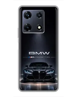 Чохол для Infinix Note 30 Pro з картинкою «BMW крізь нічне місто» Чохол для Infinix Note 30 Pro з картинкою «BMW крізь нічне місто»