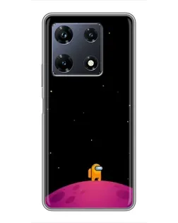 Чехол для Infinix Note 30 Pro с картинкой «Одинокий герой на планете» Чехол для Infinix Note 30 Pro с картинкой «Одинокий герой на планете»