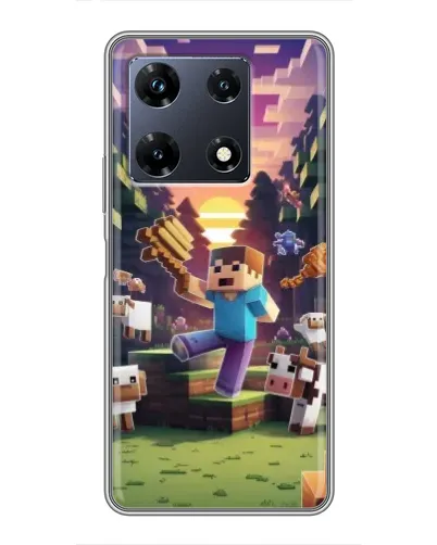 Чехол для Infinix Note 30 Pro с картинкой «Стив на ферме»