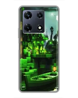 Чохол для Infinix Note 30 Pro з картинкою «Minecraft лісовий пейзаж»