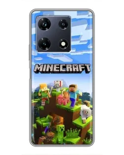 Чохол для Infinix Note 30 Pro з картинкою «Minecraft класичний світ»