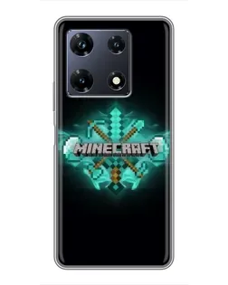 Чохол для Infinix Note 30 Pro з картинкою «Minecraft Diamond лого»