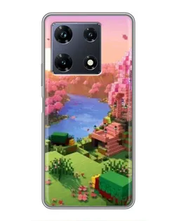 Чохол для Infinix Note 30 Pro з картинкою «Рожеве дерево Minecraft»