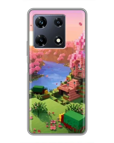 Чехол для Infinix Note 30 Pro с картинкой «Розовое дерево Minecraft»