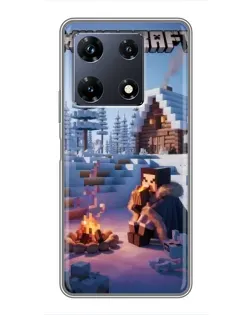 Чохол для Infinix Note 30 Pro з картинкою «Зимовий Minecraft»