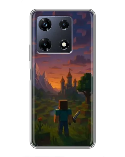 Чехол для Infinix Note 30 Pro с картинкой «Стив у башни»