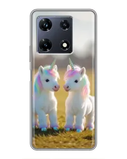 Чехол для Infinix Note 30 Pro с картинкой «Пара единорогов»