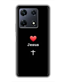 Чехол для Infinix Note 30 Pro с картинкой «Сердце - Jesus» Чехол для Infinix Note 30 Pro с картинкой «Сердце - Jesus»