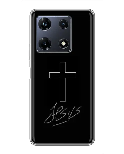 Чехол для Infinix Note 30 Pro с картинкой «Графический крест Jesus» Чехол для Infinix Note 30 Pro с картинкой «Графический крест Jesus»