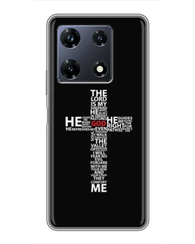 Чехол для Infinix Note 30 Pro с картинкой «Текстовый крест» Чехол для Infinix Note 30 Pro с картинкой «Текстовый крест»