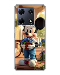 Чехол для Infinix Note 30 Pro с картинкой «Микки садовод»