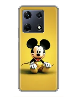 Чехол для Infinix Note 30 Pro с картинкой «Микки на желтом»