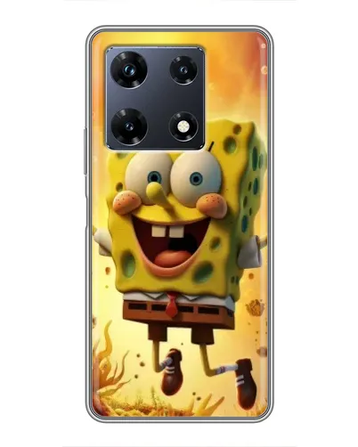 Чехол для Infinix Note 30 Pro с картинкой «Губка Боб прыгает»