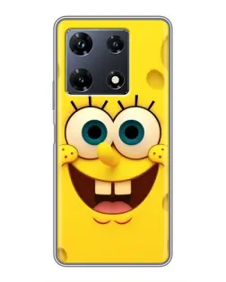 Чехол для Infinix Note 30 Pro с картинкой «Губка Боб улыбка»