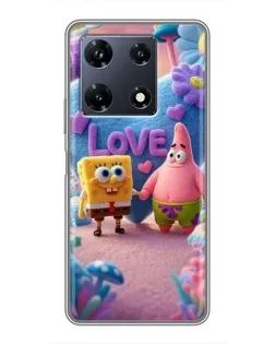 Чехол для Infinix Note 30 Pro с картинкой «Губка Боб Патрик»
