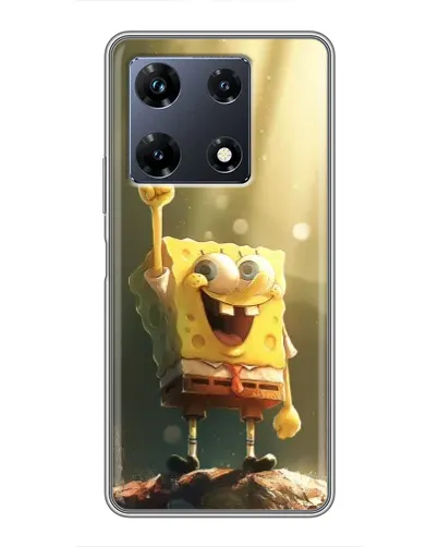Чехол для Infinix Note 30 Pro с картинкой «Сияющий Спанч Боб»