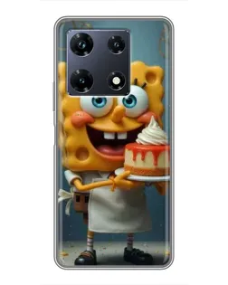 Чехол для Infinix Note 30 Pro с картинкой «Повар Спанч Боб»