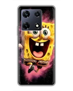 Чехол для Infinix Note 30 Pro с картинкой «Взрывной Спанч Боб»