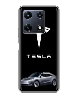 Чехол для Infinix Note 30 Pro с картинкой «Tesla Model Y»