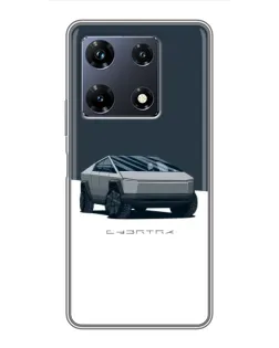 Чехол для Infinix Note 30 Pro с картинкой «Серебристый Cybertruck Tesla»