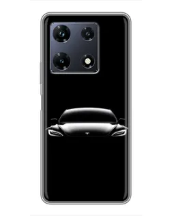 Чехол для Infinix Note 30 Pro с картинкой «Фары Tesla Night»