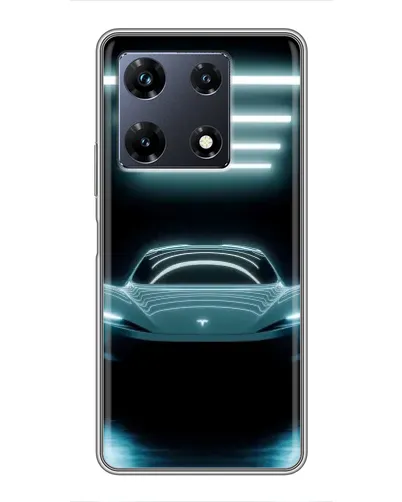 Чехол для Infinix Note 30 Pro с картинкой «Tesla в неоне» Чехол для Infinix Note 30 Pro с картинкой «Tesla в неоне»