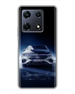 Чехол для Infinix Note 30 Pro с картинкой «Ночной Mercedes EQ»