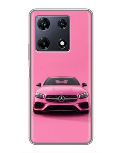 Чехол для Infinix Note 30 Pro с картинкой «Розовый Mercedes AMG»