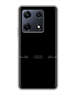Чехол для Infinix Note 30 Pro с картинкой «Audi — световой подпись»