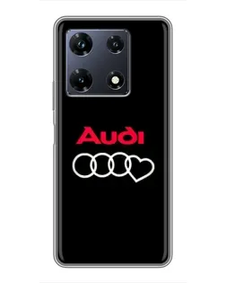 Чехол для Infinix Note 30 Pro с картинкой «Логотип Audi Heart»
