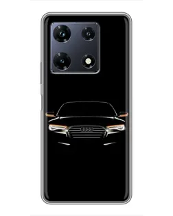 Чехол для Infinix Note 30 Pro с картинкой «Audi — ночной контур»