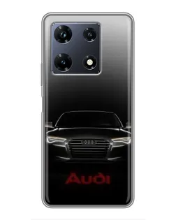 Чехол для Infinix Note 30 Pro с картинкой «Audi — градиентный контур»
