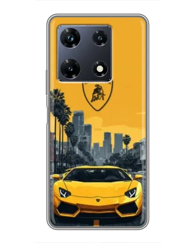Чехол для Infinix Note 30 Pro с картинкой «Желтый Lamborghini город» Чехол для Infinix Note 30 Pro с картинкой «Желтый Lamborghini город»