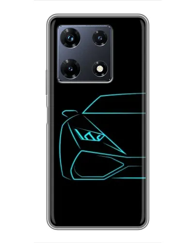 Чехол для Infinix Note 30 Pro с картинкой «Голубой силуэт Lamborghini» Чехол для Infinix Note 30 Pro с картинкой «Голубой силуэт Lamborghini»