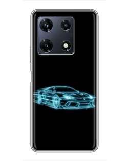 Чехол для Infinix Note 30 Pro с картинкой «Неоновый контур Lamborghini» Чехол для Infinix Note 30 Pro с картинкой «Неоновый контур Lamborghini»