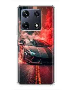 Чехол для Infinix Note 30 Pro с картинкой «Lamborghini красный дым» Чехол для Infinix Note 30 Pro с картинкой «Lamborghini красный дым»