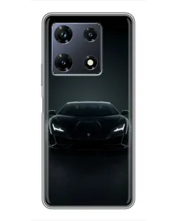 Чехол для Infinix Note 30 Pro с картинкой «Черный Lamborghini Aventador» Чехол для Infinix Note 30 Pro с картинкой «Черный Lamborghini Aventador»