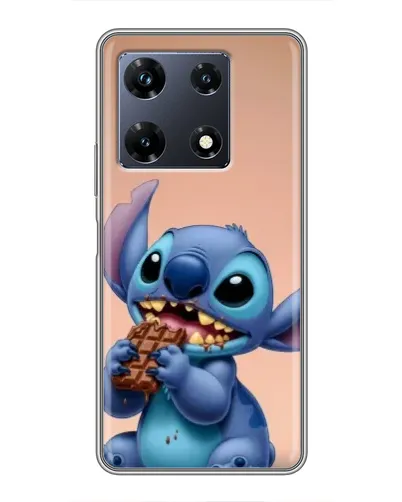 Чехол для Infinix Note 30 Pro с картинкой «Стич ест шоколад»