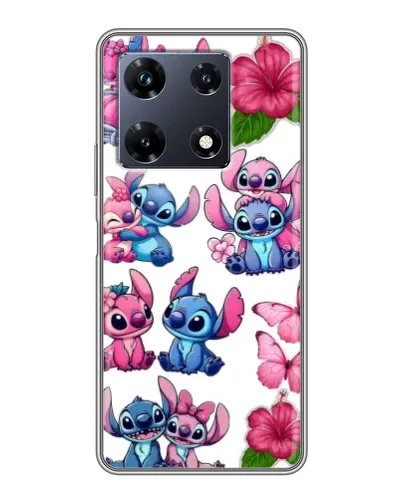 Чехол для Infinix Note 30 Pro с картинкой «Стикеры Stitch и Angel»