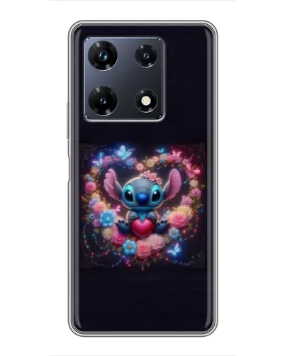 Чехол для Infinix Note 30 Pro с картинкой «Stitch в цветах»