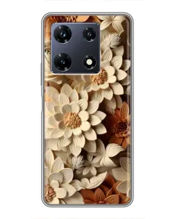 Чехол для Infinix Note 30 Pro с картинкой «Бежевый флористический декор» Чехол для Infinix Note 30 Pro с картинкой «Бежевый флористический декор»