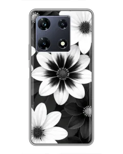 Чехол для Infinix Note 30 Pro с картинкой «Монохромные астры» Чехол для Infinix Note 30 Pro с картинкой «Монохромные астры»