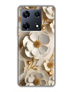 Чехол для Infinix Note 30 Pro с картинкой «Белие бумажние цвети» Чехол для Infinix Note 30 Pro с картинкой «Белие бумажние цвети»