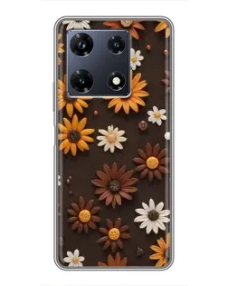 Чехол для Infinix Note 30 Pro с картинкой «Узор из маленьких подсолнухов» Чехол для Infinix Note 30 Pro с картинкой «Узор из маленьких подсолнухов»