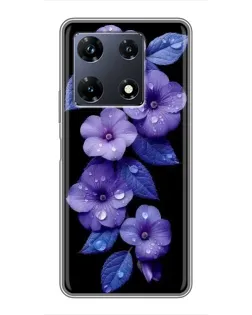 Чехол для Infinix Note 30 Pro с картинкой «Фиолетовые цветы с росою» Чехол для Infinix Note 30 Pro с картинкой «Фиолетовые цветы с росою»